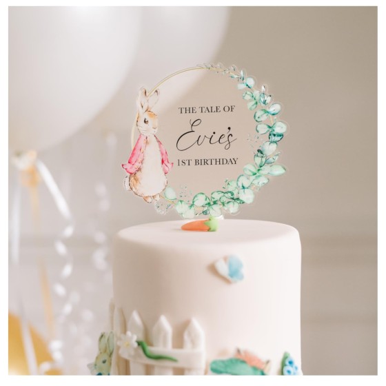Rabbit Cake Topper for Baby Showers