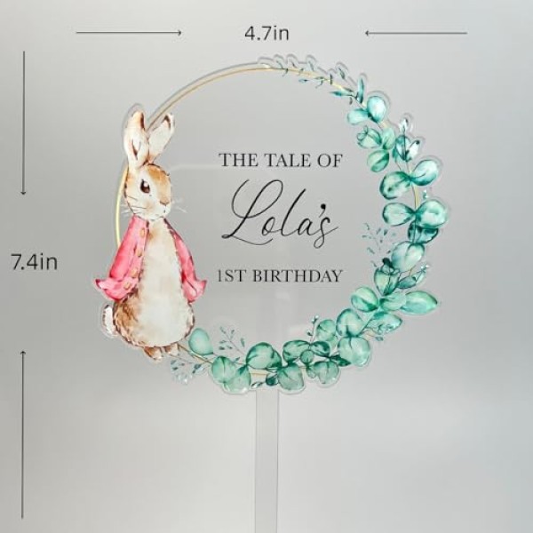 Rabbit Cake Topper for Baby Showers - Image 4