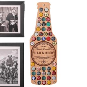 Wooden Beer Cap Collector for Dad