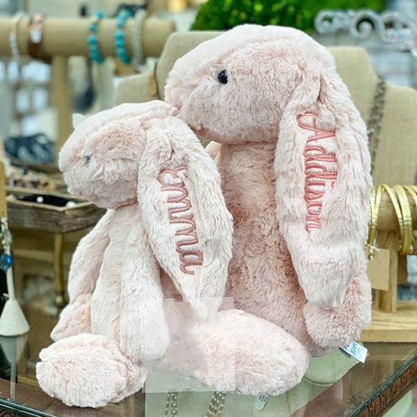 Long-Ear Embroidered Plush Bunny - Image 4