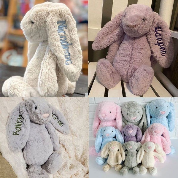 Long-Ear Embroidered Plush Bunny - Image 5