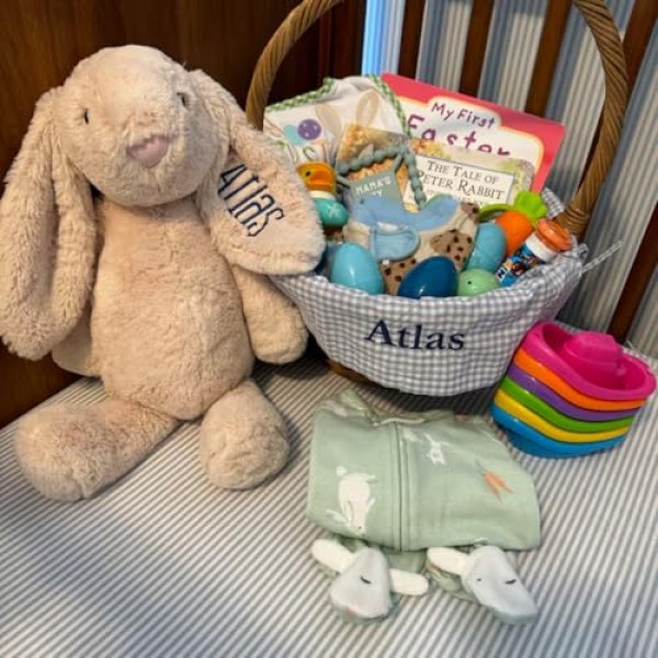 Long-Ear Embroidered Plush Bunny - Image 7