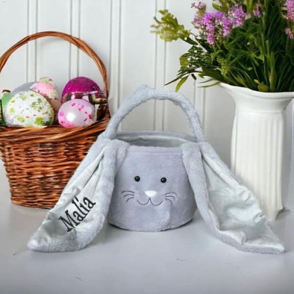 Embroidered Bunny Egg Hunt Tote - Image 4
