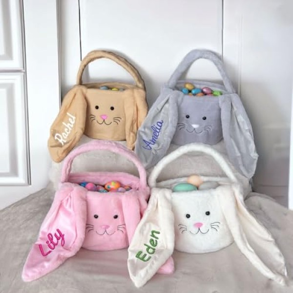 Embroidered Bunny Egg Hunt Tote - Image 5