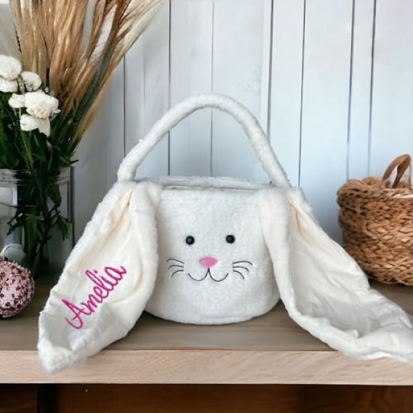 Embroidered Bunny Egg Hunt Tote - Image 6