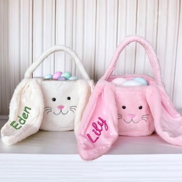 Embroidered Bunny Egg Hunt Tote - Image 7
