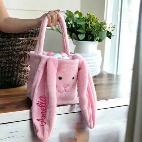 Embroidered Bunny Egg Hunt Tote - Image 8