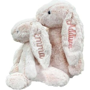 Hand-Embroidered Plush Bunny Gift