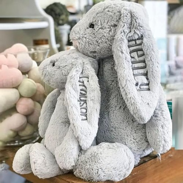 Hand-Embroidered Plush Bunny Gift - Image 3