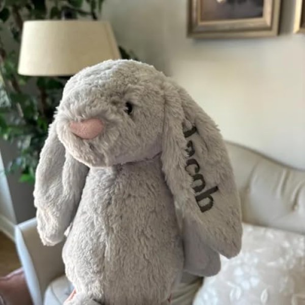 Hand-Embroidered Plush Bunny Gift - Image 4
