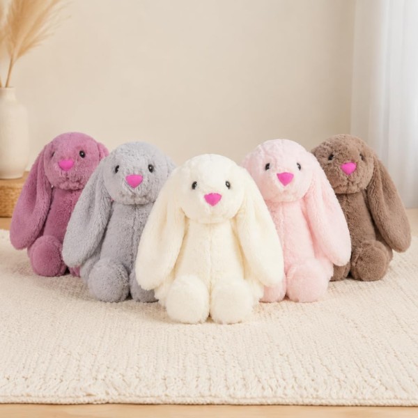 Soft White Bunny Plush Gift - Image 4